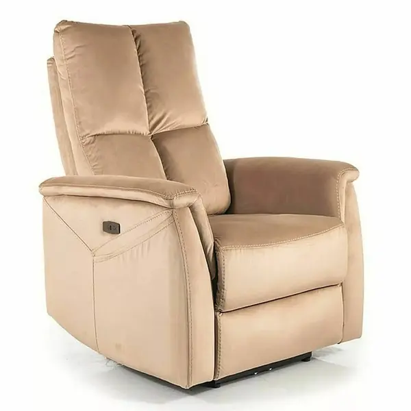 Fotoliu rabatabil NARA MASAJ VELVET - Beige