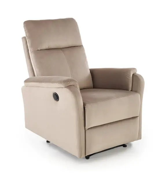 Fotoliu recliner Crocus velvet bej H102 cm