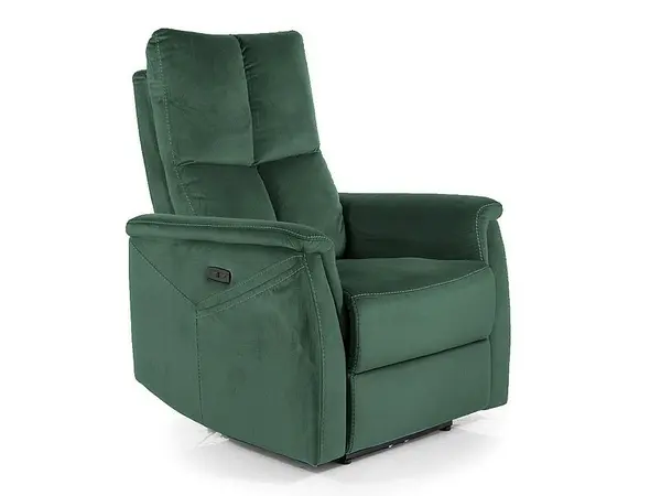 Fotoliu recliner cu functie de masaj Neptun M velvet verde Blu78