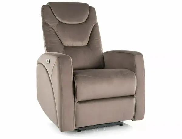 Fotoliu recliner Kronos velvet cappuccino Blu38