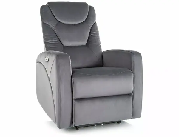 Fotoliu recliner Kronos velvet gri Blu14