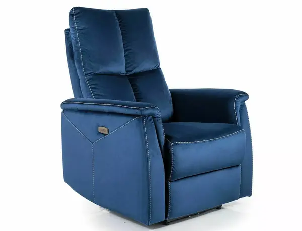 Fotoliu recliner Neptun velvet bleumarin Blu86