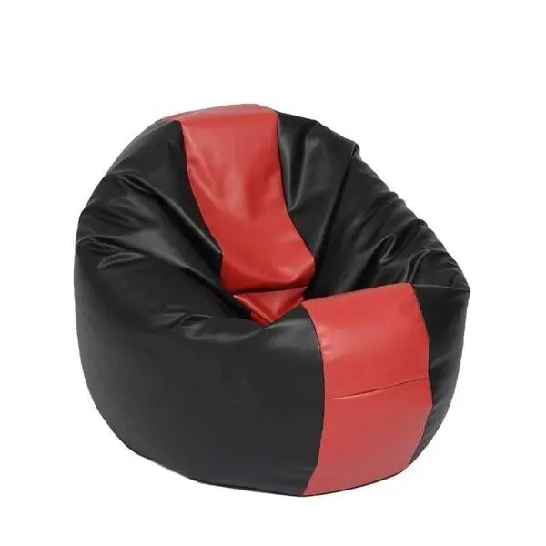 Fotoliu Relaxo XL, Material Piele ecologica - Black & Red