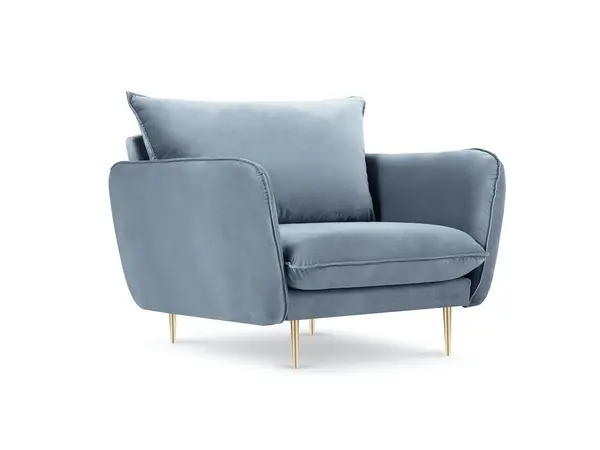 Fotoliu tapitat Vienna velvet/gold – L95 x l92 x h95 cm