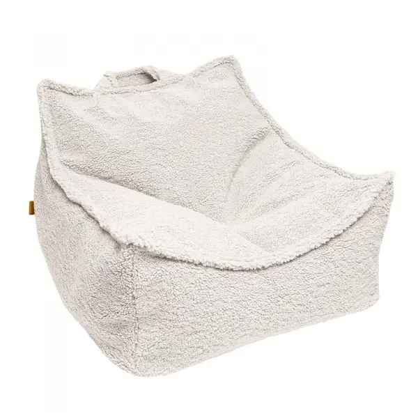 Fotoliu tip puf pentru copii MeowBaby bearly Sako bag crem
