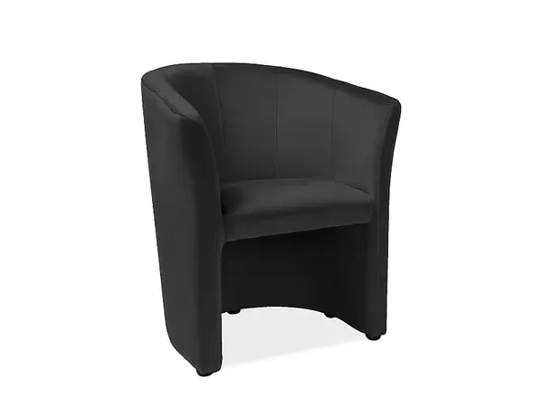 Fotoliu TM-1 velvet negru Blu19/wenge