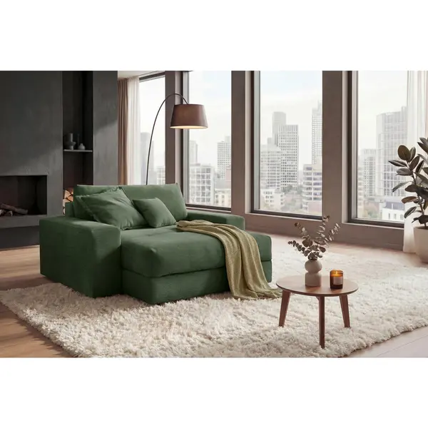 Fotoliu Xxl din textil, verde