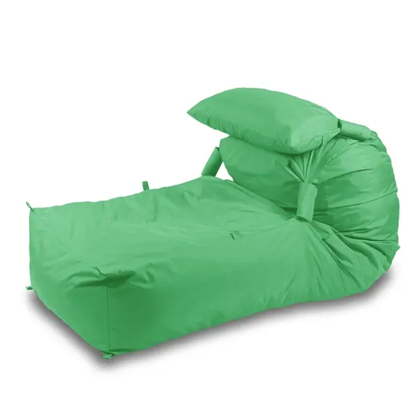 Fotoliu Yoga XL si Perna Pufrelax, Material Impermeabil - Green Apple