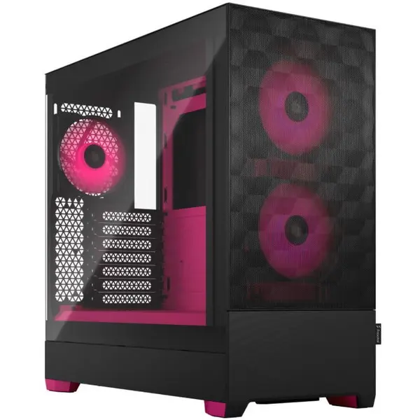FRACTAL DESIGN Carcasa Fractal Design Pop Air, RGB, Magenta Core, Tempered Glass, Clear Tint, Negru