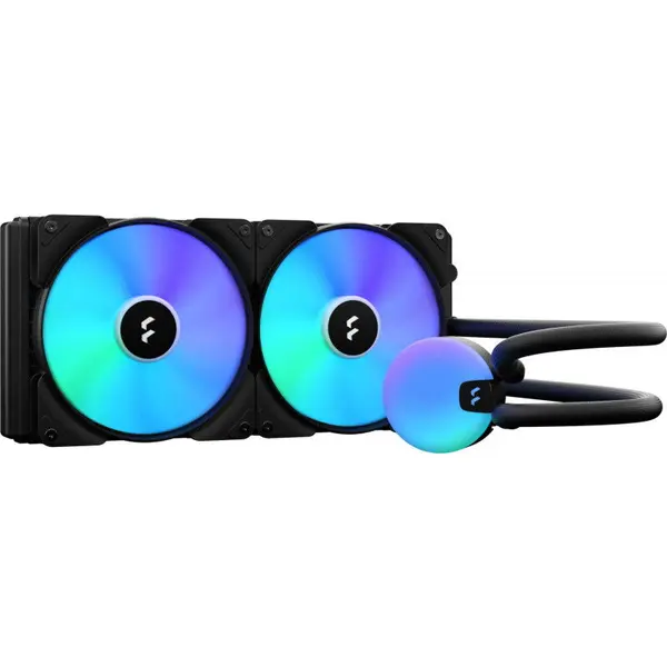 FRACTAL DESIGN Cooler CPU Fractal Design Lumen S28 v2, Racire cu apa, RGB, 2 ventilatoare, Negru, FD-W-L1-S2812