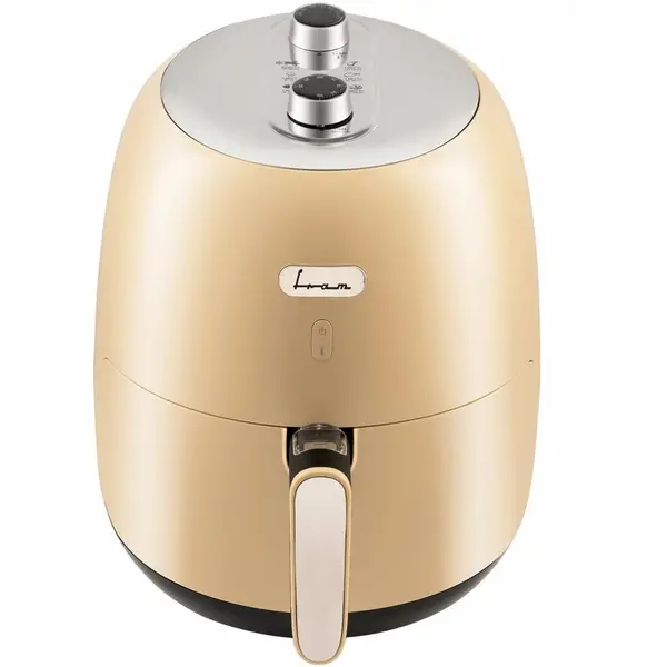Fram Friteuza cu aer cald FRAM FAF-1500CR, 1500W, 3.2L, vas detasabil anti-adeziv, termostat reglabil 80-200˚C, temporizator 30 min, protectie supraincalzire, Crem