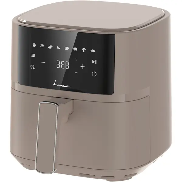 Fram Friteuza cu aer cald Fram FAF-B6CR17SQ, 1700W-2200W, capacitate 5.7L, 8 programe presetate, panou de comanda electronic, timp maxim de preparare: 60 min, Crem
