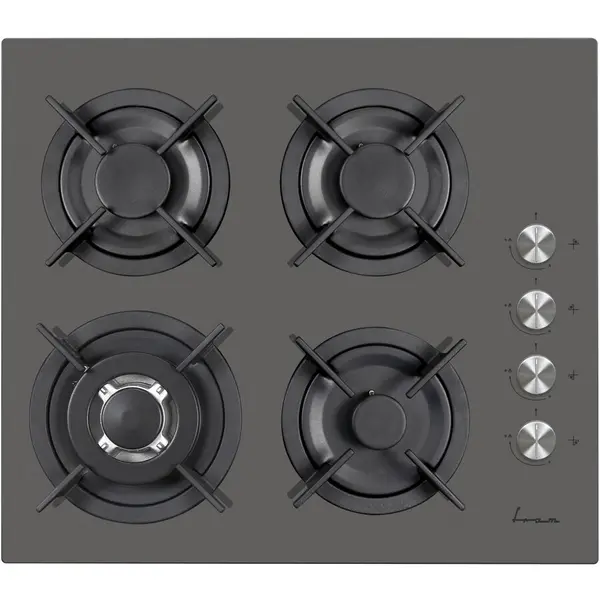 Fram Plita incorporabila Fram FBH-V4IWF-GVG, Gaz, 4 Arzatoare, WOK, Gratar fonta, Aprindere electrica, Dsipozitiv de siguranta, 60 cm, Sticla gri
