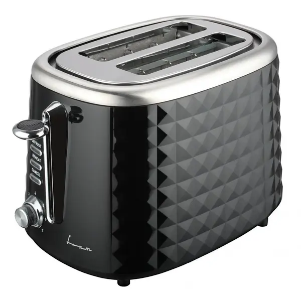 Fram Prajitoare de paine Fram FTP-850BK, 850 W, 2 Felii, 7 Trepte de rumenire (Negru)