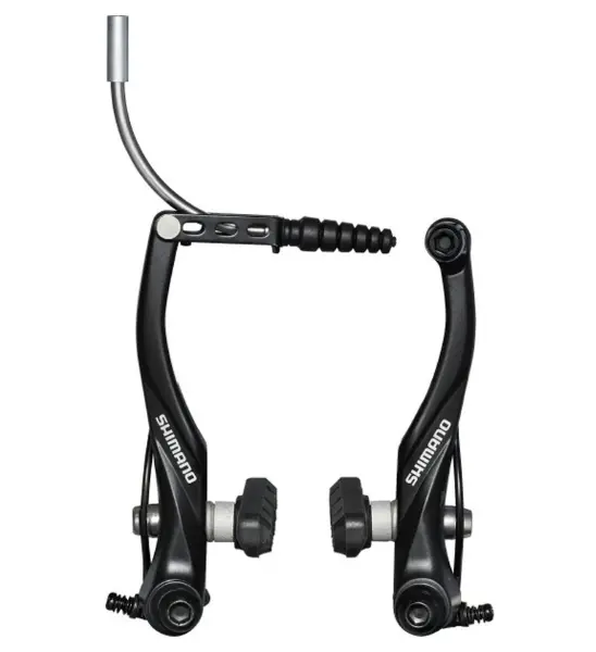 Frana V-Brake Shimano Alivio Br-T4000, Fata, X-Type (Saiba Subtire In Exterior), Saboti S65T, Suruburi 16.0Mm, Tube 90D, Negru, Ambalat Ind.