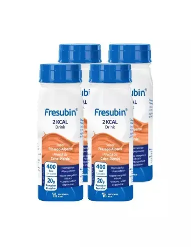 Fresubin 2kcal Fibre Caise Si Piersici 200ml, 4 Flacoane