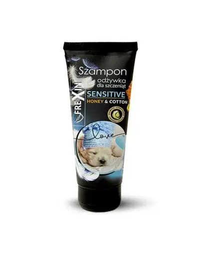FREXIN Sensitive Sampon cu balsam pentru catelusi , miere si bumbac 220 g