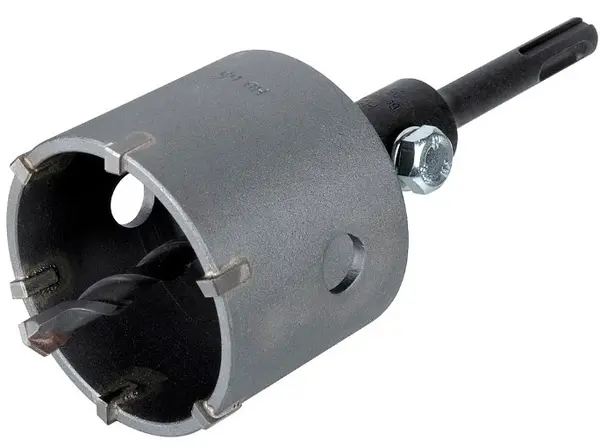 Freza-coroană cu plăcuțe din carbură pentru cărămidă și beton Wolfcraft - SDS plus, 68 х 46 mm