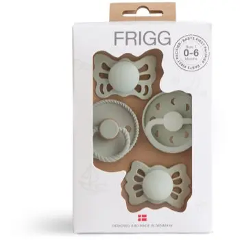 FRIGG Baby's First Pacifier​ Moonlight Sailing suzetă Sage