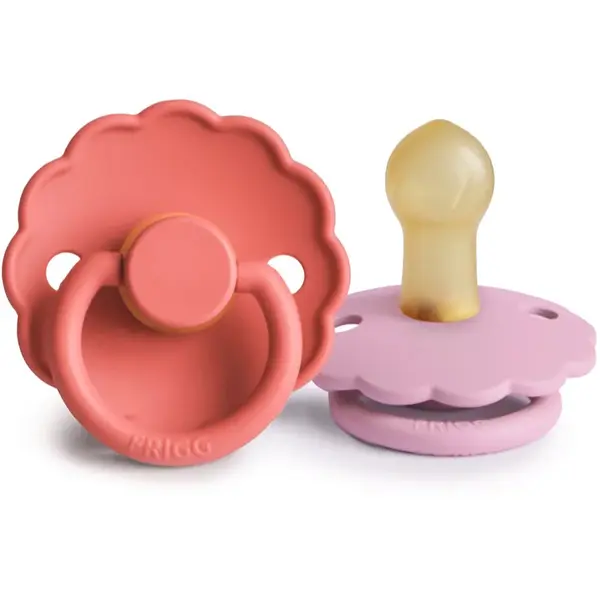 FRIGG Daisy Size 1:0-6 months suzetă Blush/Cotton candy 2 buc