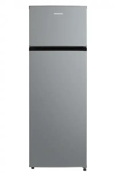 Frigider cu 2 usi HEINNER HF-M235ESE++, 235 L, Clasa E, Super racire, Super Congelare, Lumina LED, Usi reversibile (Argintiu)