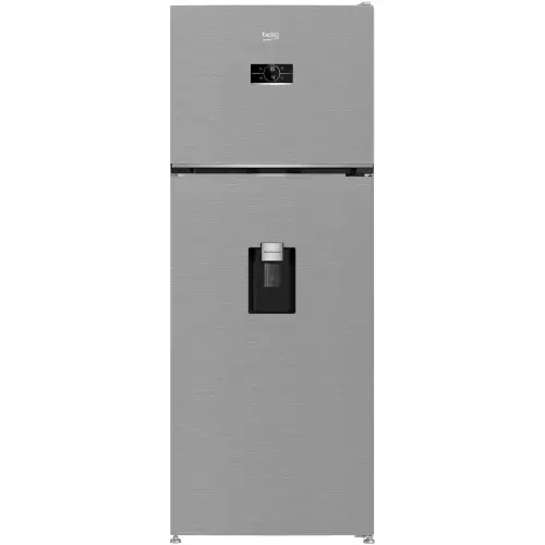 Frigider cu doua usi Beko B5RDNE504LDXB, 477 l, No Frost, Dozator apa, HarvestFresh, Everfresh+, AeroFlow, Display, Compartiment 0°C, Clasa E, H 185 cm (Argintiu)
