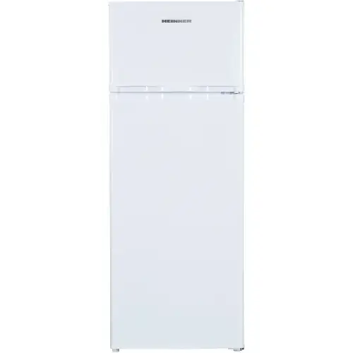 Frigider cu doua usi Heinner HF-H2206E++, 206 L, lumina LED, 3 rafturi de sticla, Clasa E, H 143 cm (Alb)