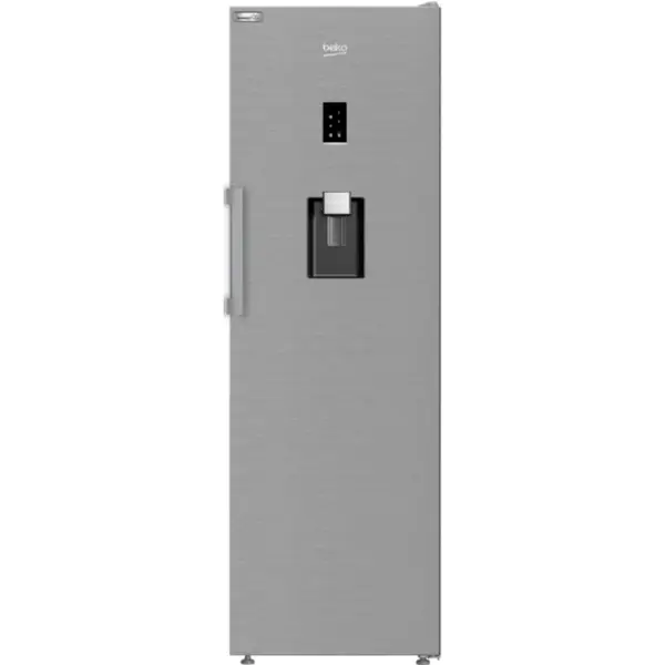 Frigider cu o usa Beko B5RLNE365HDXB, No Frost, 365 l, H 186.5 cm, Dozator apa, HarvestFresh, AeroFlow, Everfresh, Inox, Clasa D