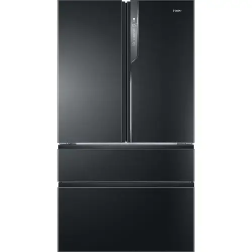Frigider side by side Haier HB26FSNAAA, French Door, 750l, Total No Frost, Motor Inverter, Sistem Antibacterian, Display LED, Super Freezing, Holiday, Aparat de gheata, Clasa E, H 190 cm, Negru