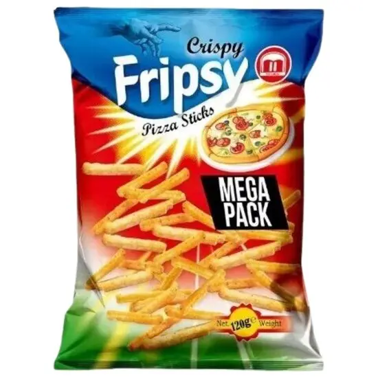 Fripsy Snacksuri cu aromă de pizza – 120 g | Gust crocant, condimente de pizza Engros