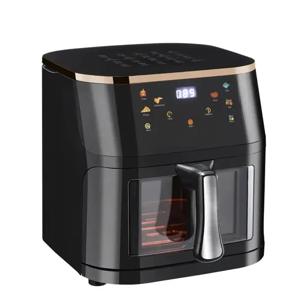 Friteuza cu Aer Cald 10L, Fereastra Vizuala si Ecran Tactil Inteligent, 2400 W