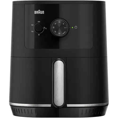 Friteuza cu aer cald Braun Multifry 3 HF3000, 1500W, 4.3L, fara ulei, tehnologie RealAir, 12 functii de gatire, temperatura ajustabila, timer (Negru)