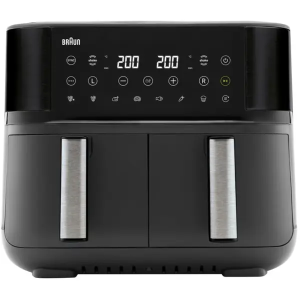 Friteuza cu aer cald Braun TD3030BK, 2850 W, 8 l, 8 programe, Oprire automata
