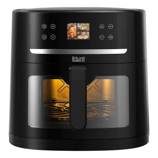 Friteuza cu Aer Cald E i Rotisor iHunt Bro Air Fryer AI Chef, 8L, 1800W, AI One-Click, Wi-Fi, Hot Air 360 , Control prin Aplicatie, Panou Digital Tactil
