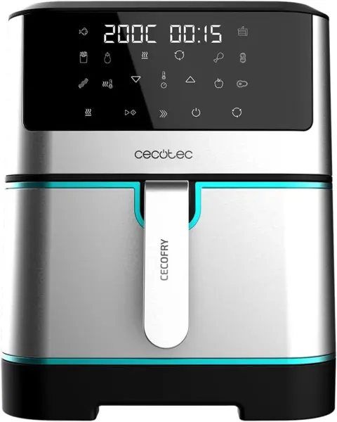 friteuza cu aer cald fara ulei cecotec cecofry supreme 8000, air fryer, 1800w, 8l, control tactil, 10 programe presetate