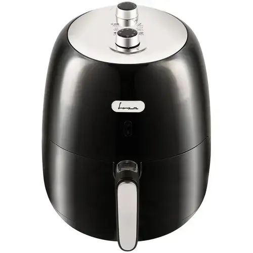 Friteuza cu aer cald FRAM FAF-1500BK, 1500W, 3.2L, vas detasabil anti-adeziv, termostat reglabil 80-200˚C, temporizator 30 min, protectie supraincalzire, Negru