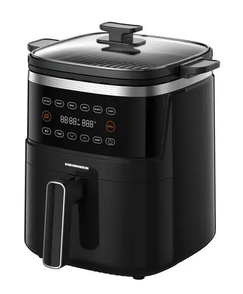 Friteuza cu aer cald Heinner HAFG-B5BK2600, 2600 W, 5 l, Timer, 6 programe, Auto-oprire (Negru)