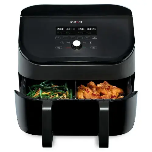 Friteuza cu aer cald InstantPot Frit Vortex Plus VersaZone, 9 l, 1700 W, 6 programe, Control tactil (Negru)