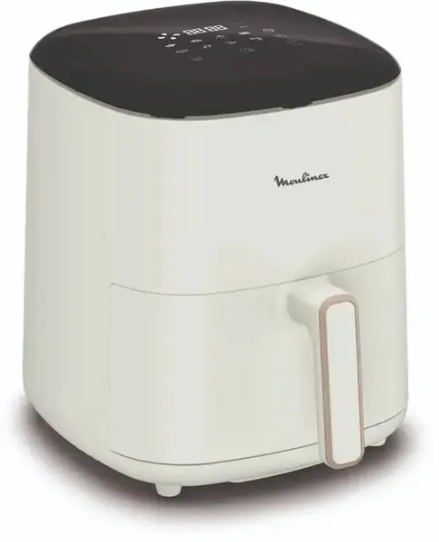 Friteuza cu aer cald Moulinex EZ245A20, capacitate 5 L, 1500 W, tehnologie de gatire fara ulei, circulatie rapida a aerului, control mecanic, functii multiple de prajire si coacere (Alb)