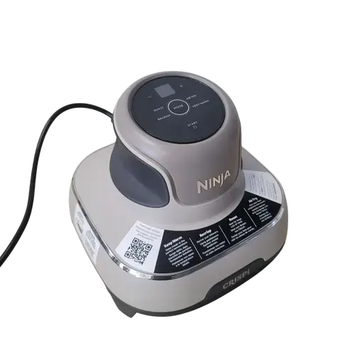 Friteuza cu aer cald Ninja CRISPi 4in1 FN101, PowerPod 1700W, 3.8L/1.4L, 2 recipiente sticla termorezistenta TempWare, 2 placi cu invelis ceramic Crisper Plate, 2 capace pentru depozitare (Crem)