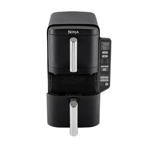 Friteuza cu aer cald Ninja DoubleStack SL300EU, 7.6 l, 2470 W, 2 placi cu invelis ceramic, 6 programe (Negru)