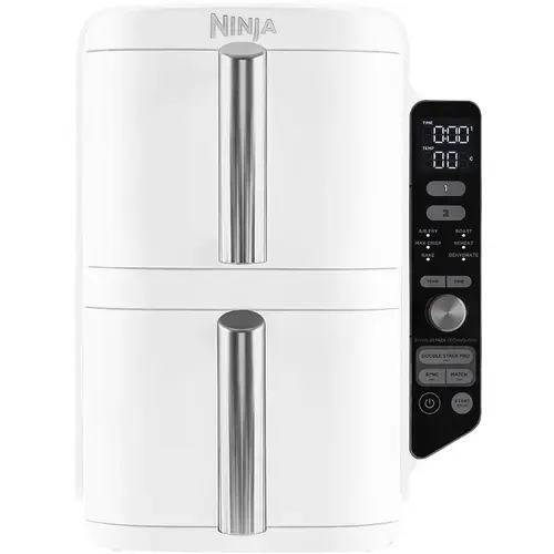 Friteuza cu aer cald Ninja SL400EUWH Double Stack XL, 9.5 l, 2470 W, 6 programe (Alb)