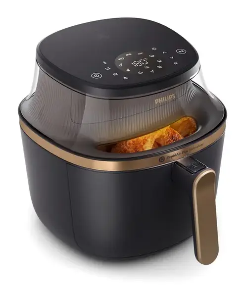 Friteuza cu aer cald Philips NA322/00, 1400 W, 4.2 l, Capacitate mancare 0.8 kg, 16 programe, Ecran LED Touch, Temperatura ajustabila 40-200 C (Negru)