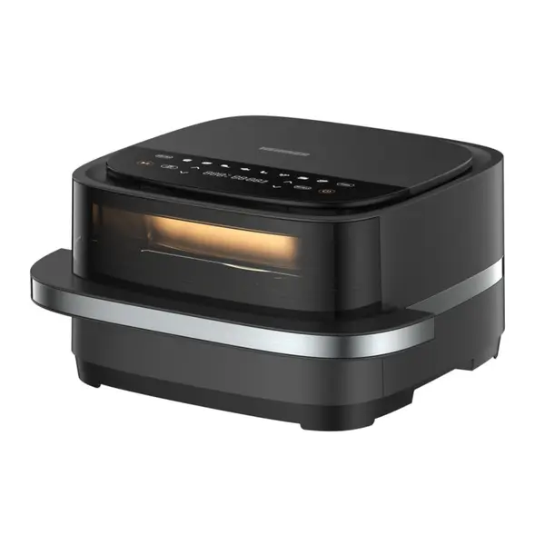 Friteuza cu aer cald si cuptor pizza 2 in 1 Heinner Pizza EasyFry HPAF-B4DC22BK, 2200W, 4L, 9 programe presetate, Negru