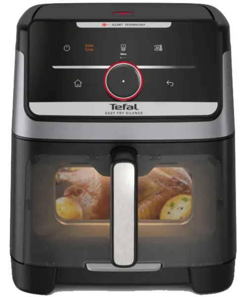 Friteuză cu aer cald Tefal - Easy Fry Silence, 7 l, negru