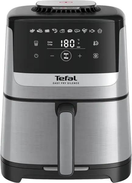 Friteuză cu aer cald Tefal - Easy Fry Silence, EY552DE0, 5 l, argintiu/negru
