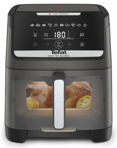 Friteuză cu aer cald Tefal - Easy Fry Silence, XXL, 7 l, negru