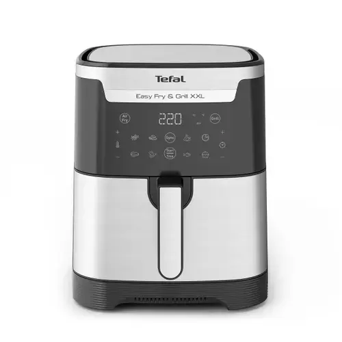 Friteuza cu aer cald Tefal Easy Fry XXL Flexcook EY801D15, 1.5 kg, 6.5 l, 1830 W, 8 programe (Negru/Argintiu)