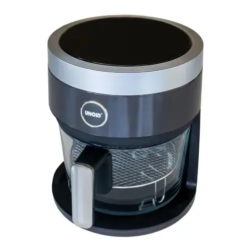 Friteuza cu aer cald Unold U58695, Sticla, 3.5 L, 1200 W, 10 programe, Termostat reglabil (Negru)