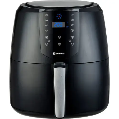 Friteuza cu aer cald Zokura Z1232, 1800W, 5.2 L, 1800 W, Negru